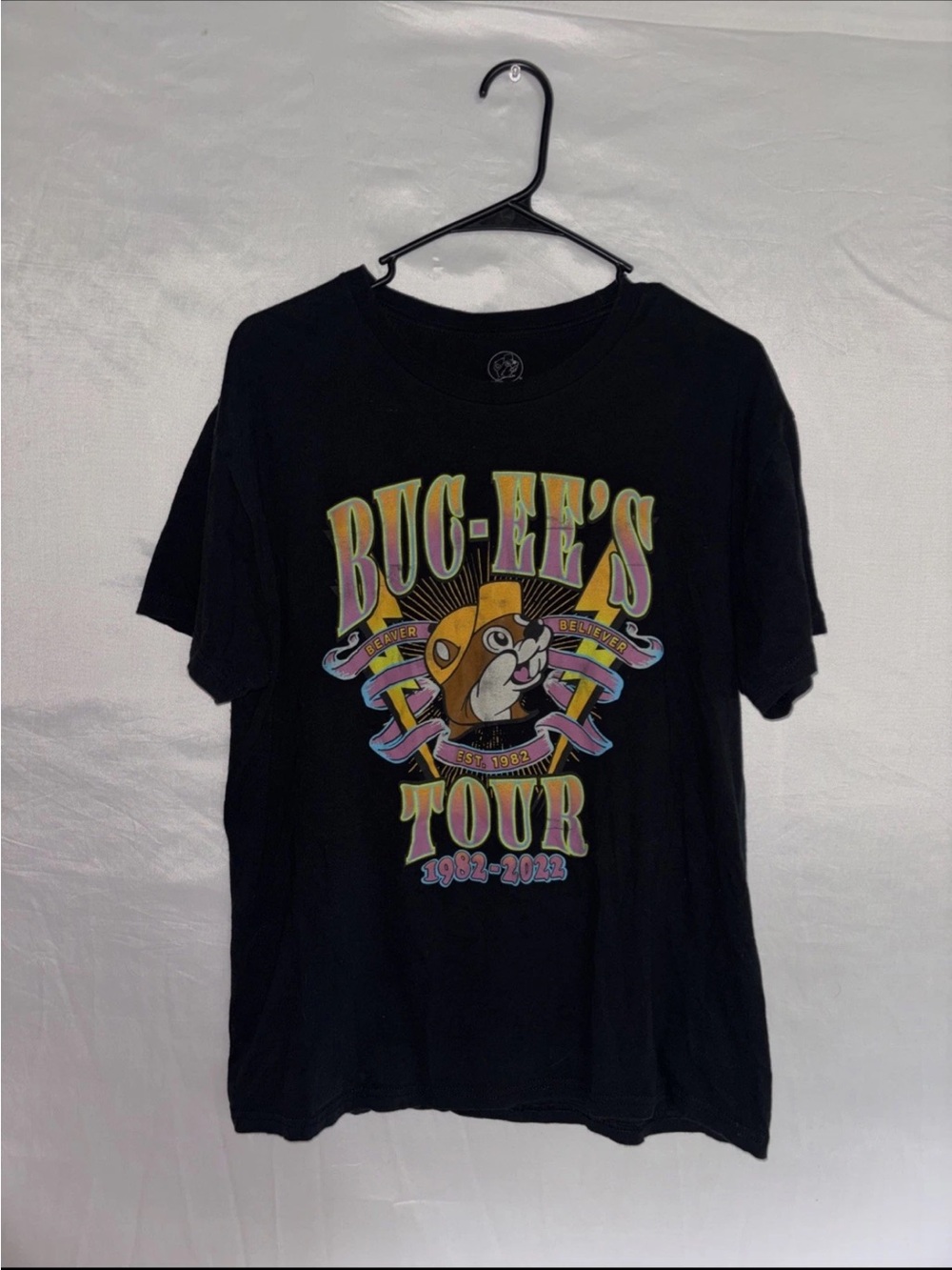 Buc-ee's Tour Graphic Tee - Black with Multicolor Print